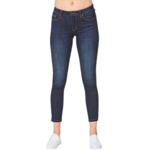 Dark Wash Mid Rise Skinny Stretch Jeans